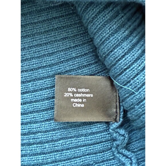 Lane Bryant Women's Teal Doleman Curved Hem Cashmere Blend Sweater 18/20 Soft‎ - Picture 4 of 7